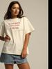 100% Cotton Loose Fit American Style Letter Print T-Shirt