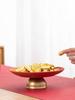 Great Fortune Fruit Plate Home Living Room Ceramic Anti-slip Fruit Plate Light Luxury High-end Round Dried Fruit Snack Plate New