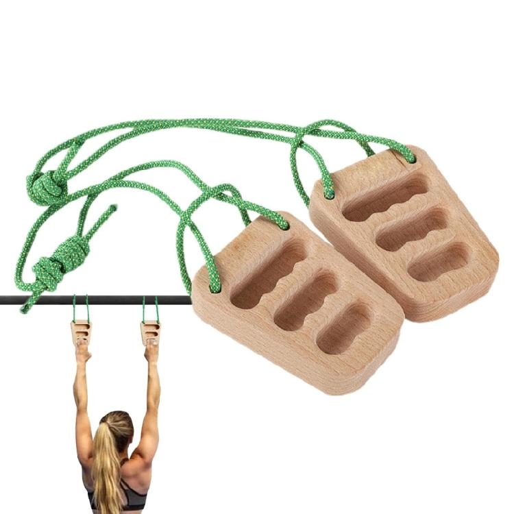 Wood Rock Climbing Fingerboard Multifunction Finger Strengthener Training Board for Home Gym or Outdoor Use