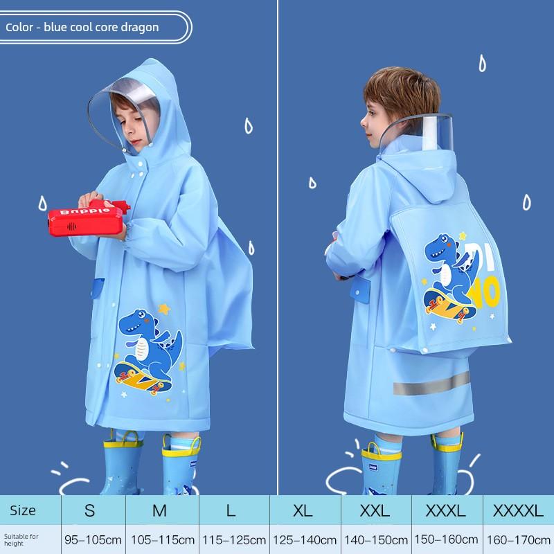 Children's Raincoat for Boys 7 Years Old and Girls 8 Years Old, Full-Body Waterproof, Suitable for Kindergarten Girls and Elementary School Students