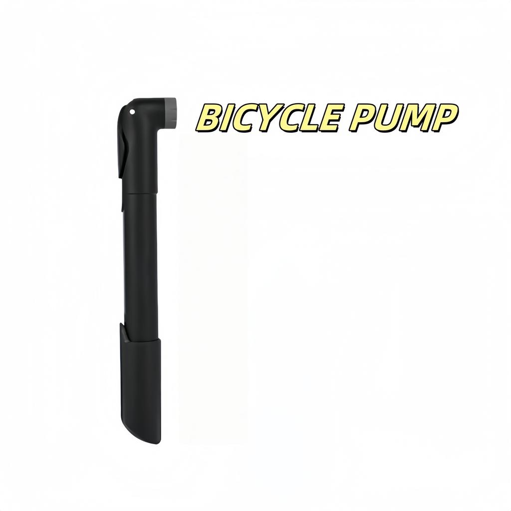 Portable Lightweight Handheld Bicycle Pump with 80-130PSI Gauge for Mountain & Road Bikes