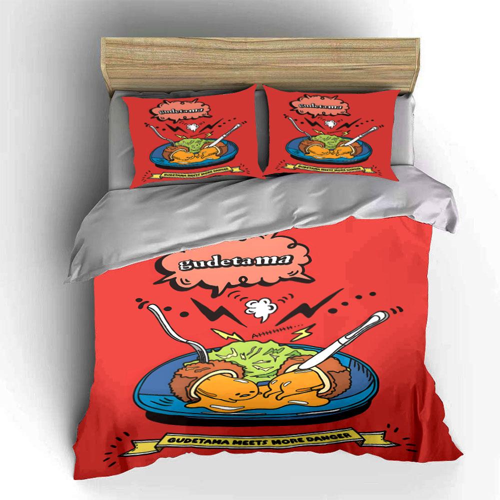 Egg characters with utensils. Bedding sets Duvet cover sets Duvet covers Pillowcases(1 * Duvet Cover 2 * Pillowcases without duvet insert)
