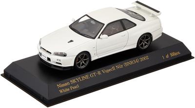 CARNEL Nissan Skyline VspecII Nur 2002 White Pearl Finished Product CN430204 1/43 GT-R (BNR34)