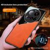 For Xiaomi 15 Ultra Case Leather Coated PC+TPU Phone Back Cover