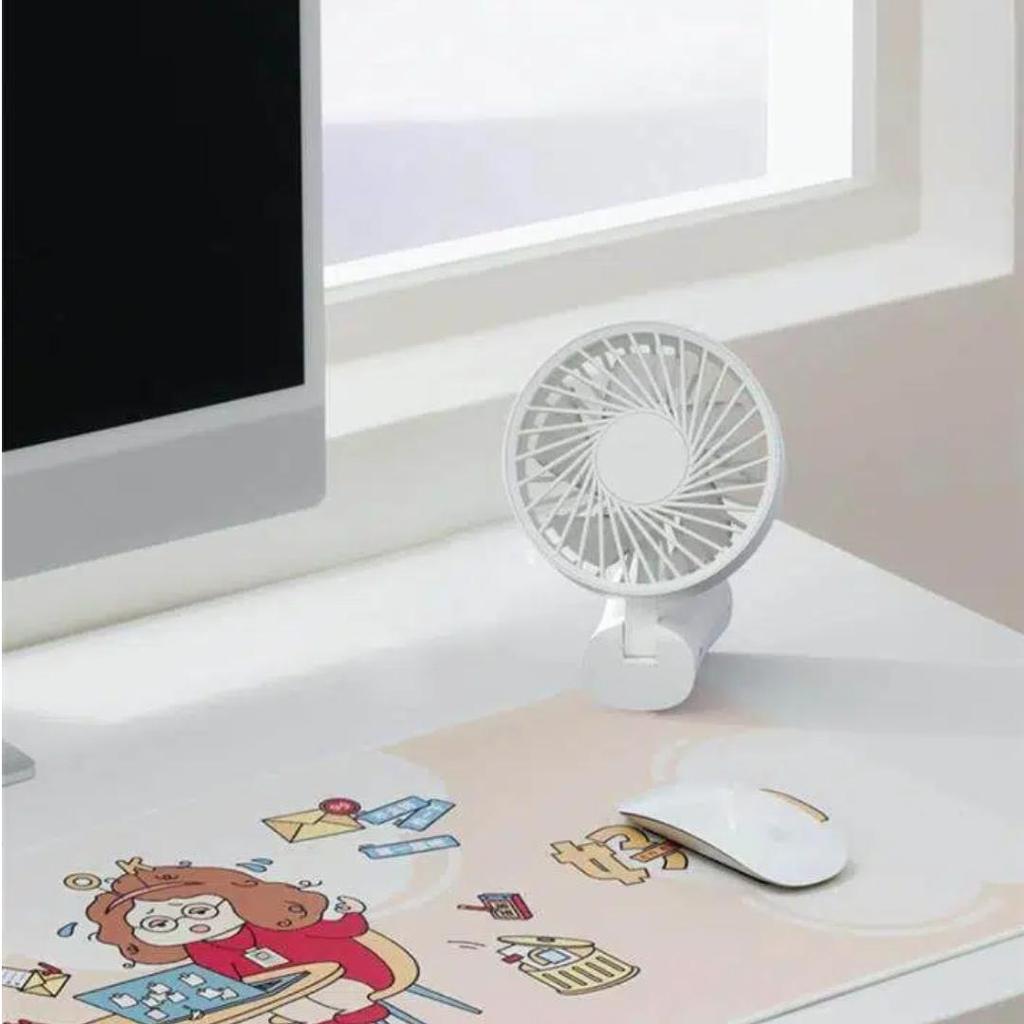 Newmine Handheld Mini Fan, Compact Stand-Up And Foldable Fan, for Office, Type-C, White