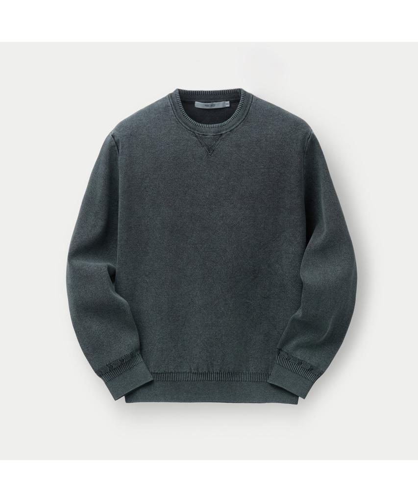 Silijeu Garment-Dyed Crewneck Sweater Sawas26111Bul