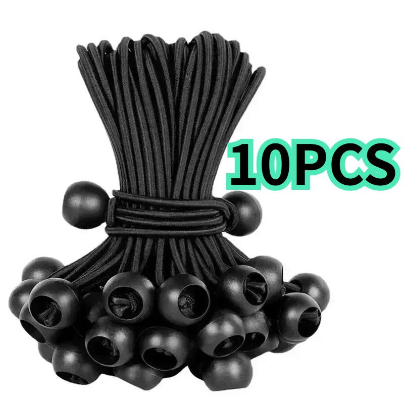 

10pcs Bungee Ball Tarps Canvas Tarpaulin Flagpole Ties Cord Ends Elastic Rope Lace Fixed Boat Pole Camping Tent Accessories