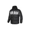 Neo Mens Down Puff Warm Color Block Logo Printed Sports Hooded Down Jacket Men Jacket Black GJ8804