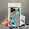 Pink flowers Pattern Clear Phone Case for iPhone 17 Pro Max 16 15 Pro 14 13 12 11 XR 17Air 16 Plus Silicone Cover