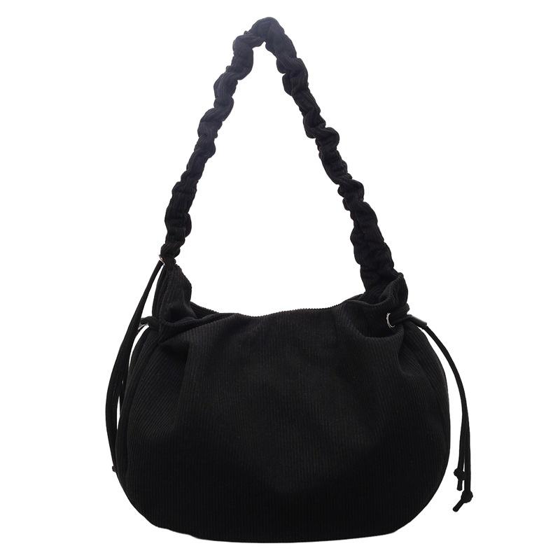 Damen Kord Umhängetasche mit Kordelzug