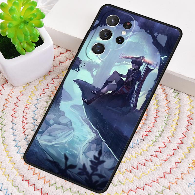 Scaramouche Genshin Impact soft Phone Case For Samsung Galaxy note 10 pro S26 S25 S24 S23 S22 Ultra Plus S21 FE S20 Cover