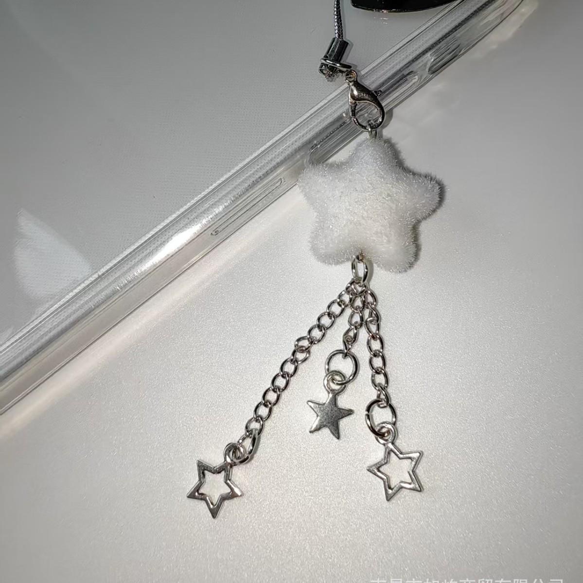 Корейский стиль 3D сплав Звезда и Кисточка Цепочка-подвеска для мобильного телефона