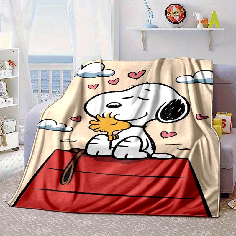 Cute Dog Dreams Under Stars Blanket Flannel Blanket for Bed, Sofa, Camping, Hiking, Picnic Essentials, Gift for Family Fan Gifts