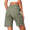 Pantalones Cortos Deportivos Ligeros para Mujer para Senderismo, tipo Cargo, de Secado Rápido, con Cintura de Cordón y Múltiples Bolsillos para Actividades al Aire Libre