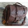 Leather Bag Triangle Duffle Travel Gym Weekend Overnight Men's Genuine Leather