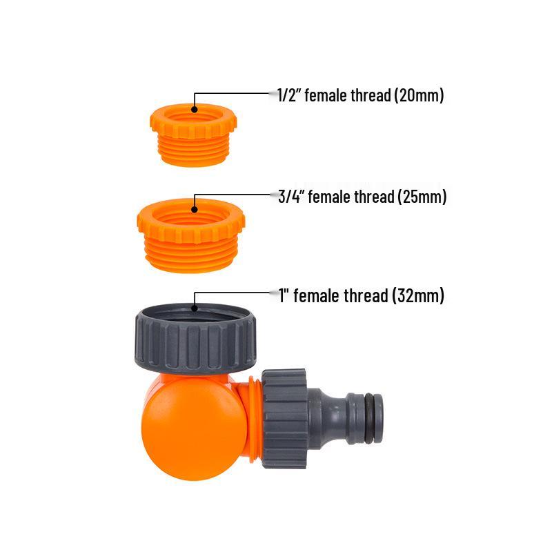 Plastic Anti-Kink Swivel Faucet Connector, 4-Point & 6-Point Female Thread, 180° Rotatable Nipple