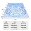 Blue Blanket Bohemian Style Ring 3D Print Comfortable Flannel Blanket for Home Living Room Bedroom Decor Birthday Gift for Adult
