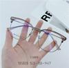 Finished Ladies Myopia Glasses Retro Anti Blue Light Blocking Near Sight Eyeglasses Metal Half Frame Square Short-sight Eyewear
