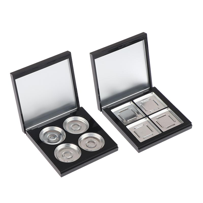 4 Grids Empty Magnetic Cosmetics Palette Holder Box Professional Lip Gloss Case With Mirror Powder Blusher Box For Eyeshadow