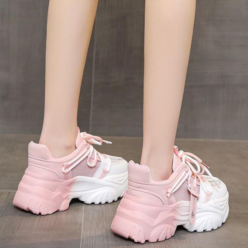 Women's Shoes Casual Shoes Spring Sneakers Platform Women Shoes Tennis Fashion Thick Sole Roses Trainers Increased