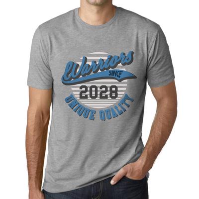 Men’s Vintage Tee Shirt Graphic T Shirt Warriors Since 2028 Grey Marl