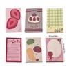 Fruits Pattern Design Stick Note Selves Stick Write Pad Great for School Office Journaling Multipurpose Paper Notepads