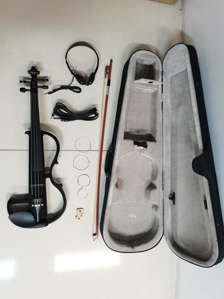 4 4 Violin Full Size Set Professional Silent Electric Violin for Beginners Students School Learners Electric Violin