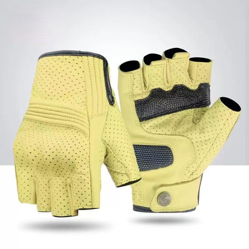 Riding Thin Breathable Half Finger Touchscreen Off-Road Motorcycle Rider Equipment Motorcycle Gloves S