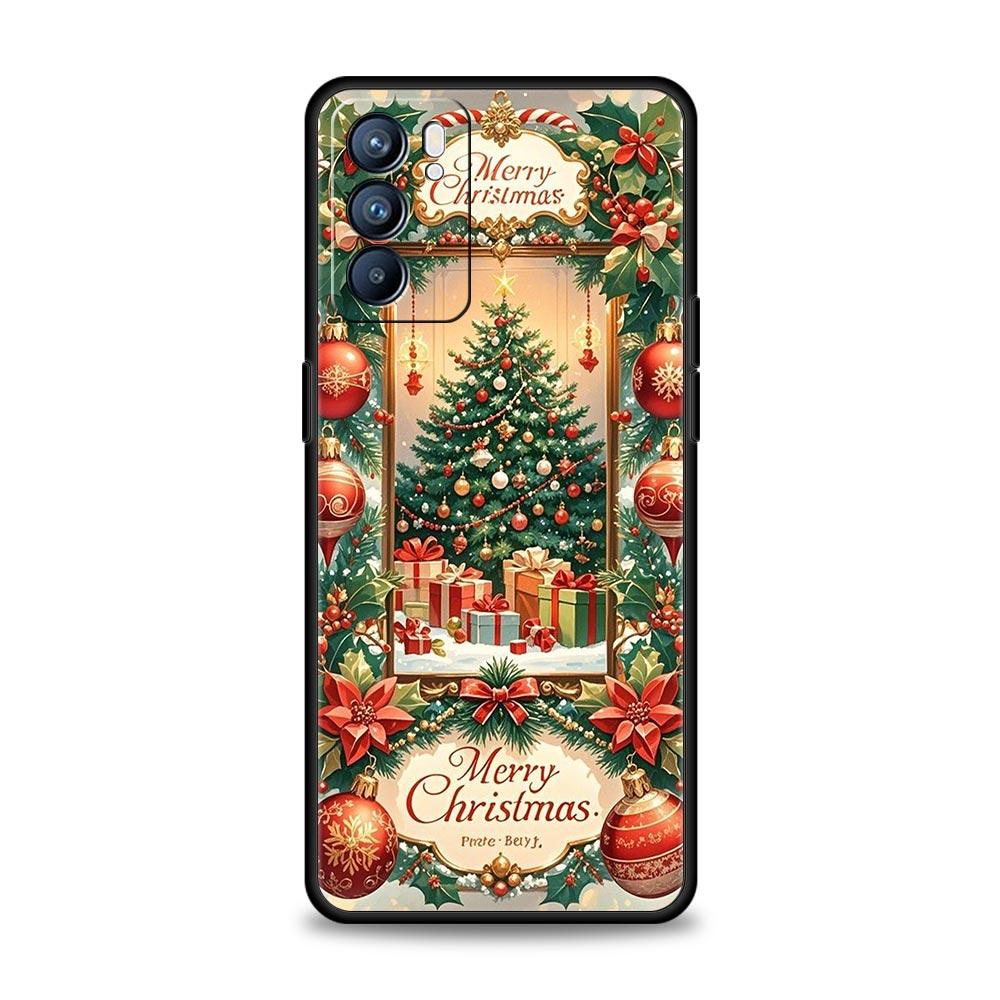 Frohe Weihnachten Handyhülle Für Oppo A17 A31 A54 A57 A78 A79 A98 Find X5 X6 Reno 6 7 8 10 11 12 13 F Pro 5G Weiche TPU Hülle Fundas