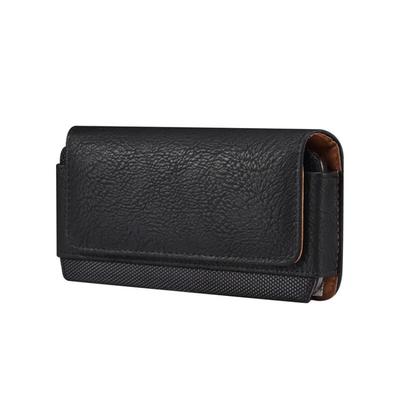 Leather Horizontal Belt Phone Pouch
