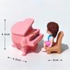 Miniature Piano Instrument Desktop Micro Landscape Decoration DIY Couple Figurines Valentine's Day Gift Ornament