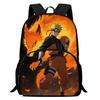 Cartoon NARUTO Pattern Lightweight Backpack With Front Pocket Adjustable Shoulder Strap Unisex Suitable For Children Age 6-10