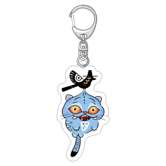 Keychain Pendant 3D Idol Group Design Portable Acrylic Keychain with Metal Lobster Clasp Waterproof Scratch-Proof Key