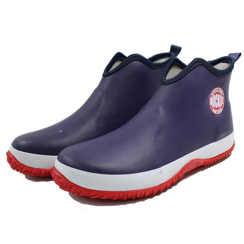 

Men Rubber Shoes Waterproof Men s Rain Boots New Autumn Mens Short Ankle Boots Male Rainboots Platform Galoshes Shoes for Man 38 синий