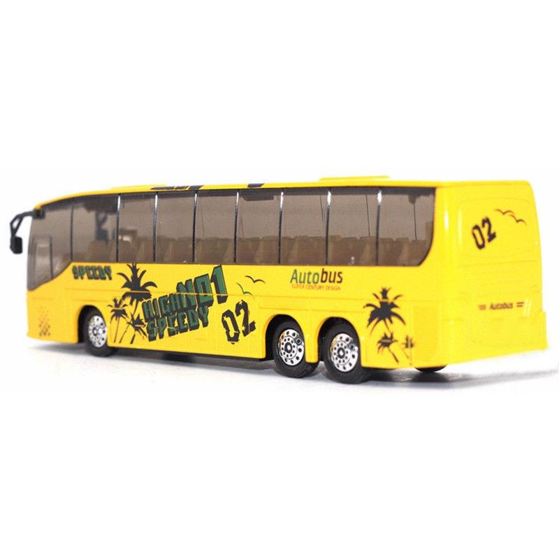 Exquisite 150 Diecast Metal Alloy Bus Toy For Kids With Openable Doors Music Light