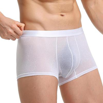 Fu Zi Jacquard-Boxershorts für Herren – sexy, dünnes, atmungsaktives U-konvexes Design