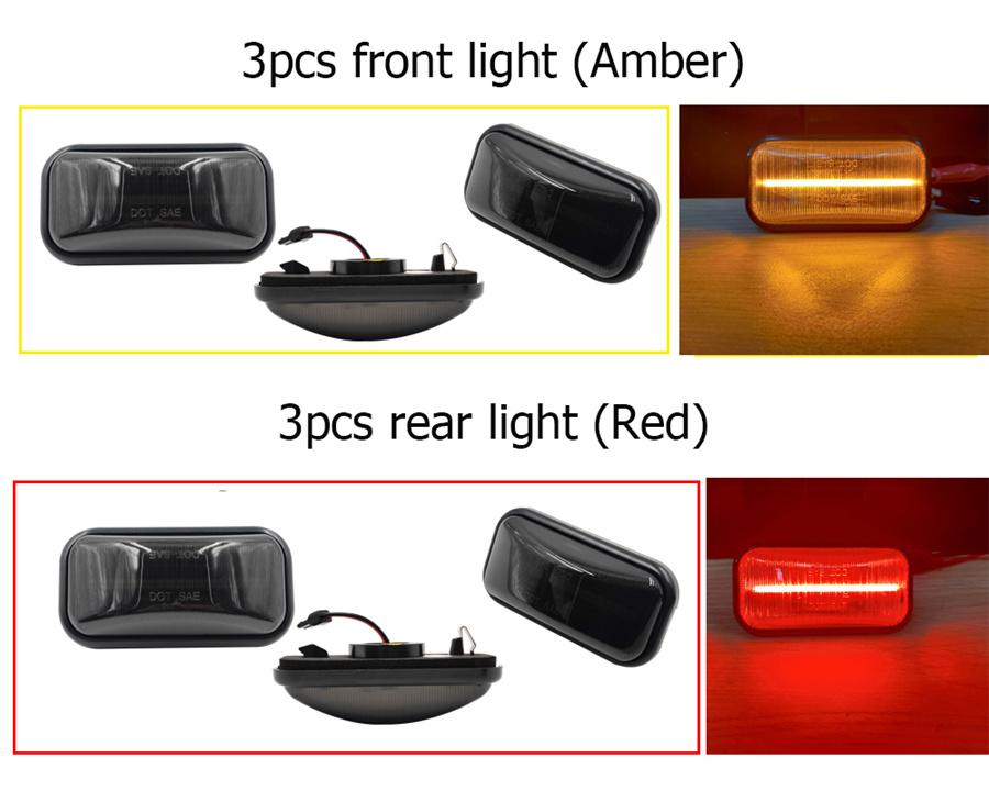 For Hummer H2 2003-2009 Smoked LED Top Roof Cab Marker Light + Front Rear LED Side Marker Light Signal Lamp 14pcs/set