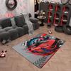 Racing Sports Car Rug, Checkered Flag Yellow Splash Print, Non-Slip Washable Soft Mat for Living Room Sofa Dining Room Indoor