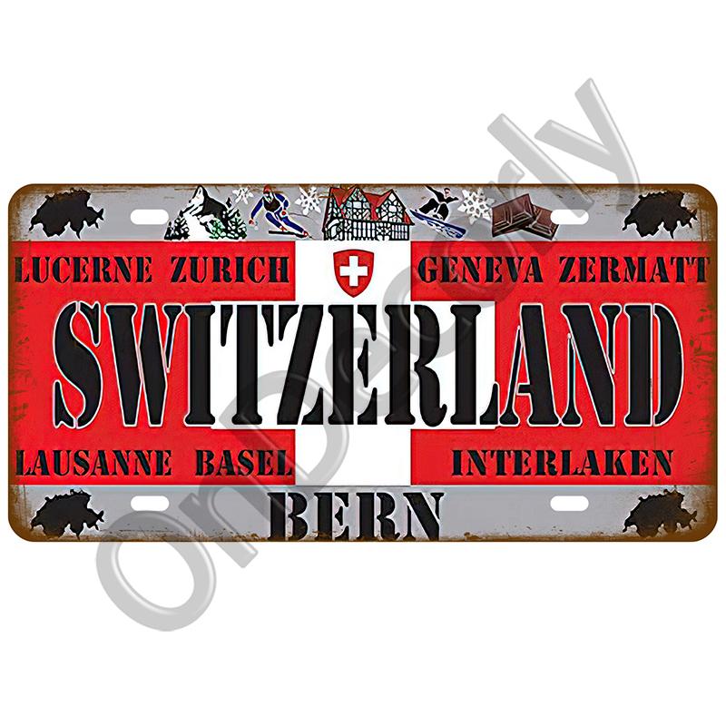 

Retro National Flag Decorative Plate Vintage Plaque Metal Sign Wall Decor Art Home For Bar Pub Decor Painting Man Cave Poster 15x30cm(5.9x7.8inch)