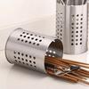 Round Stainless Steel Chopsticks Cage Silver Tableware Storage Tube Chopstick Basket  Fork