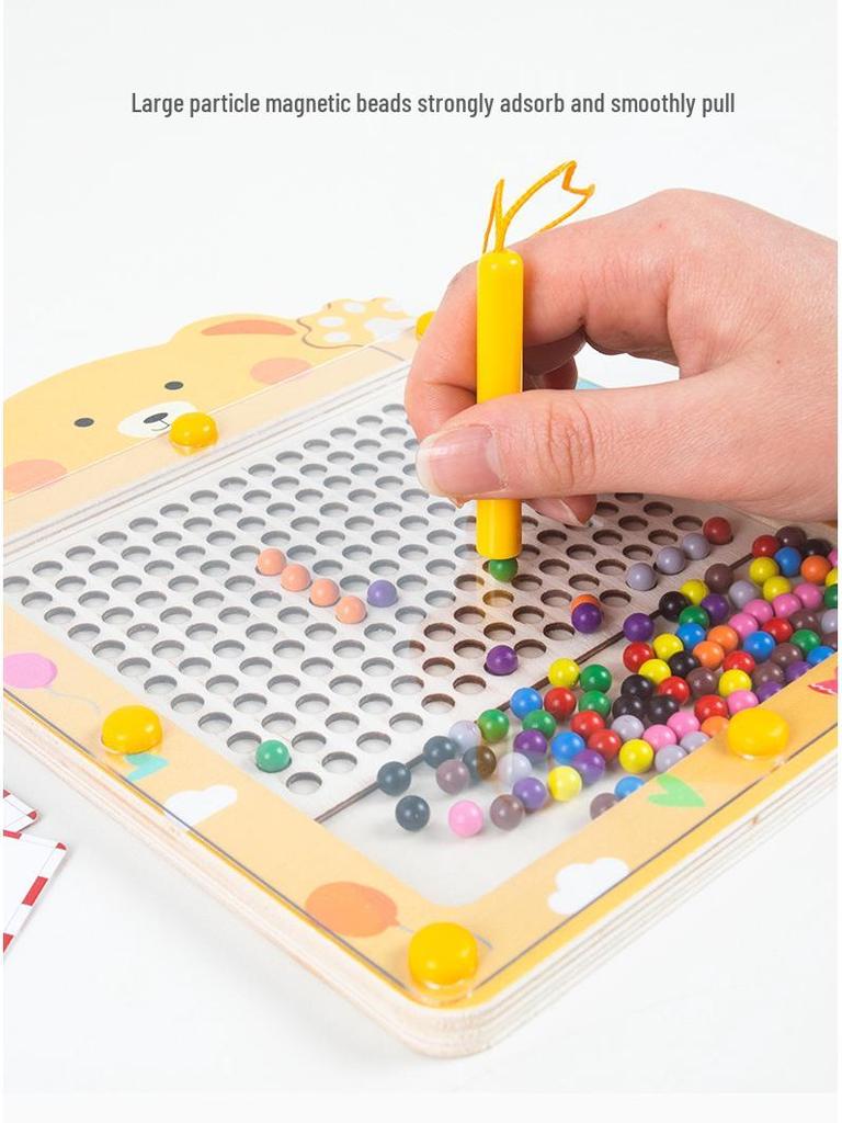 Double-Sided Magnetic Wooden Puzzle Board - Animals, People, Letters & Scenes