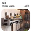 Bieying Wall-Mounted Stainless Steel Kitchen Storage Rack with Knife Holder