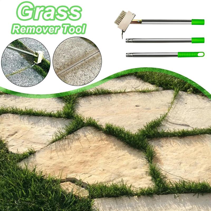 Crevice Weeder Wired Grout Grass Cleaner Brush Heavy Duty Moss Grout Remover Tool Crevice Cleaning Scrubber For Deck Patio