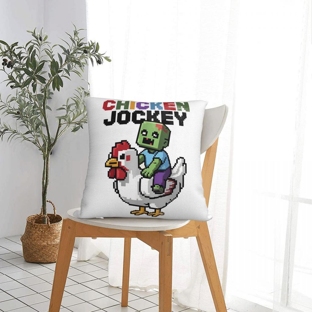 Chicken Jockey Pillow Cases Zombie Game Cushion Cover Novelty Zippered Decor Pillowcover for Home 18