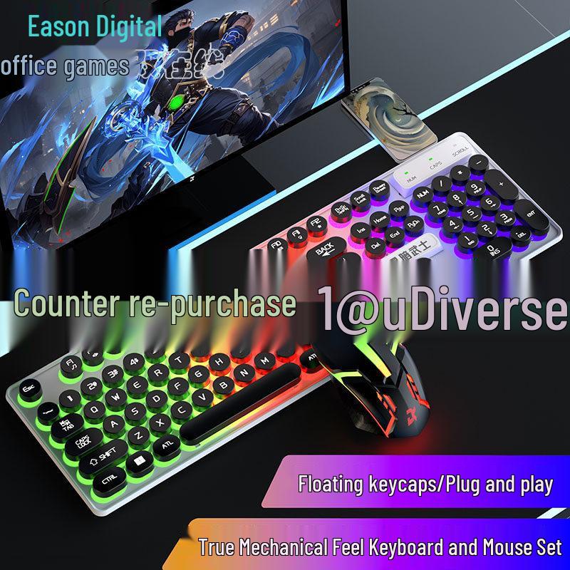 E-Sport Silent Kabelgebundenes Tastatur- und Mausset für Gaming und Bürogebrauch