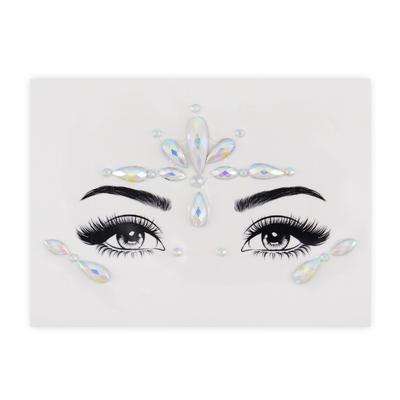 Festival Face Tattoo Cubic Sticker, 13, 1 Piece