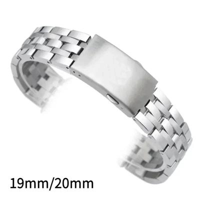 Watch Bracelet for Tissot 1853 Prc200 T17 T461 T055 T014 Men Fold Clasp Strap Watch Stainless Steel Watch Band Chain 19mm 20mm