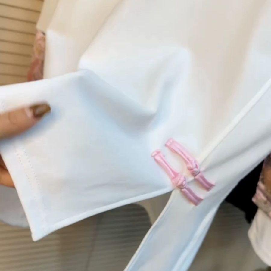 Plus Size Women's Chinese Style Long-Sleeve T-Shirt - Spring Loose Slimming Top