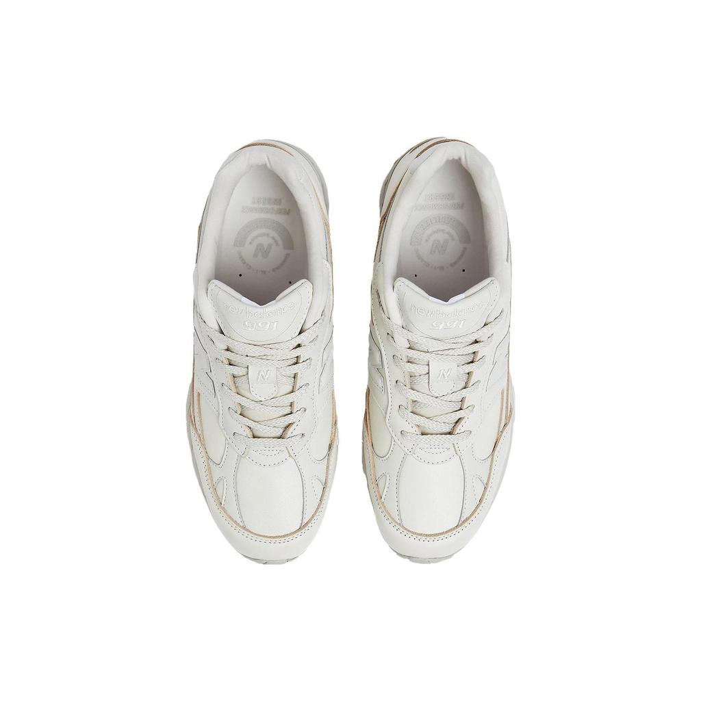 New Balance 991 Made in England Contemporary Luxe Men Sneakers White Light-Grey Moonbeam M991OW