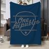 Music O-One R-Republic Throw Soft Warm Flannel Blanket, Multi-use Throw for Bed Sofa Office, Air Conditioning Nap Blanket